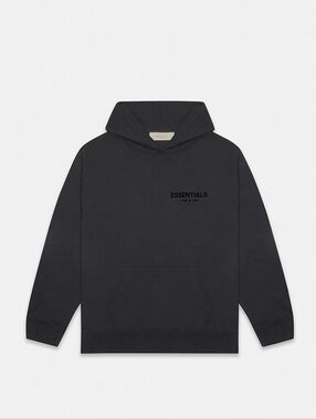 Essentials Stetch Limo Black Hoodie